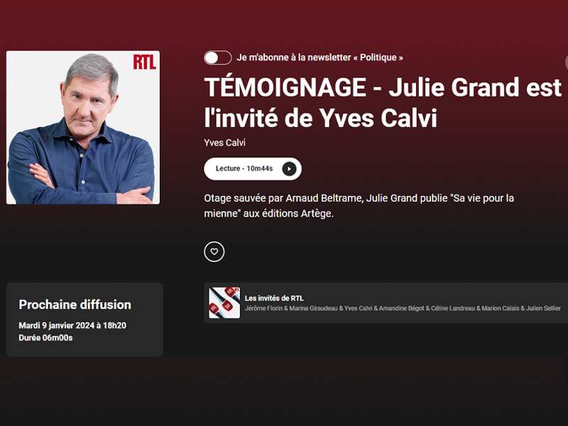 TÉMOIGNAGE - Julie Grand est l'invité de Yves Calvi